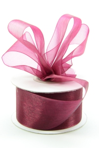 Organza Ribbon , Wine, 1.5 Inch x 25 Yards (1 Spool) SALE ITEM